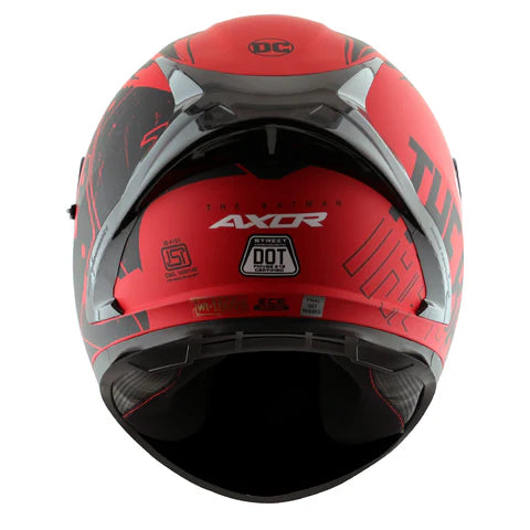 AXOR STREET DC BATMAN HELMET DULL RED BLACK