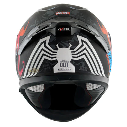 AXOR APEX MARVEL VENOM HELMET DULL BLACK RED