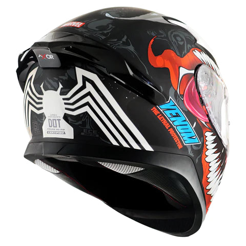 AXOR APEX MARVEL VENOM HELMET DULL BLACK RED