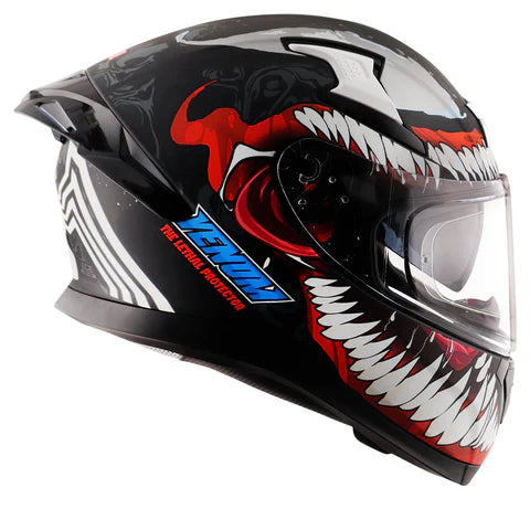 AXOR APEX MARVEL VENOM HELMET DULL BLACK RED