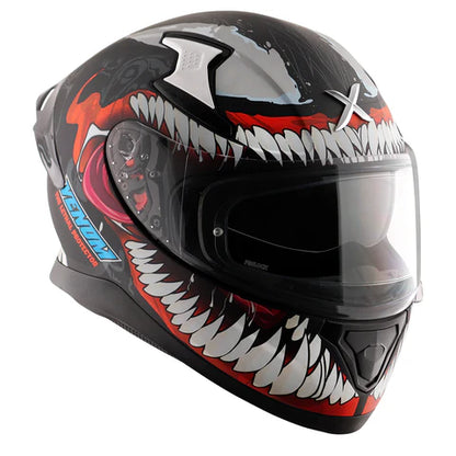 AXOR APEX MARVEL VENOM HELMET DULL BLACK RED