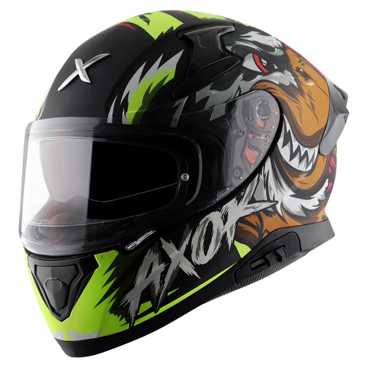 AXOR APEX FALCON HELMET DULL BLACK NEON YELLOW