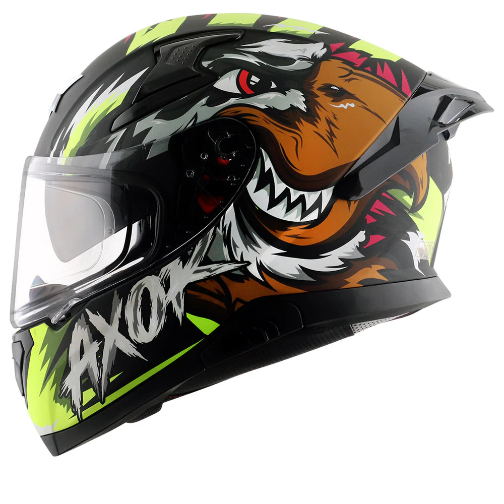 AXOR APEX FALCON HELMET DULL BLACK NEON YELLOW