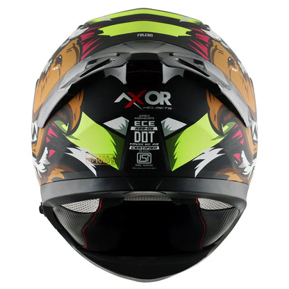 AXOR APEX FALCON HELMET DULL BLACK NEON YELLOW