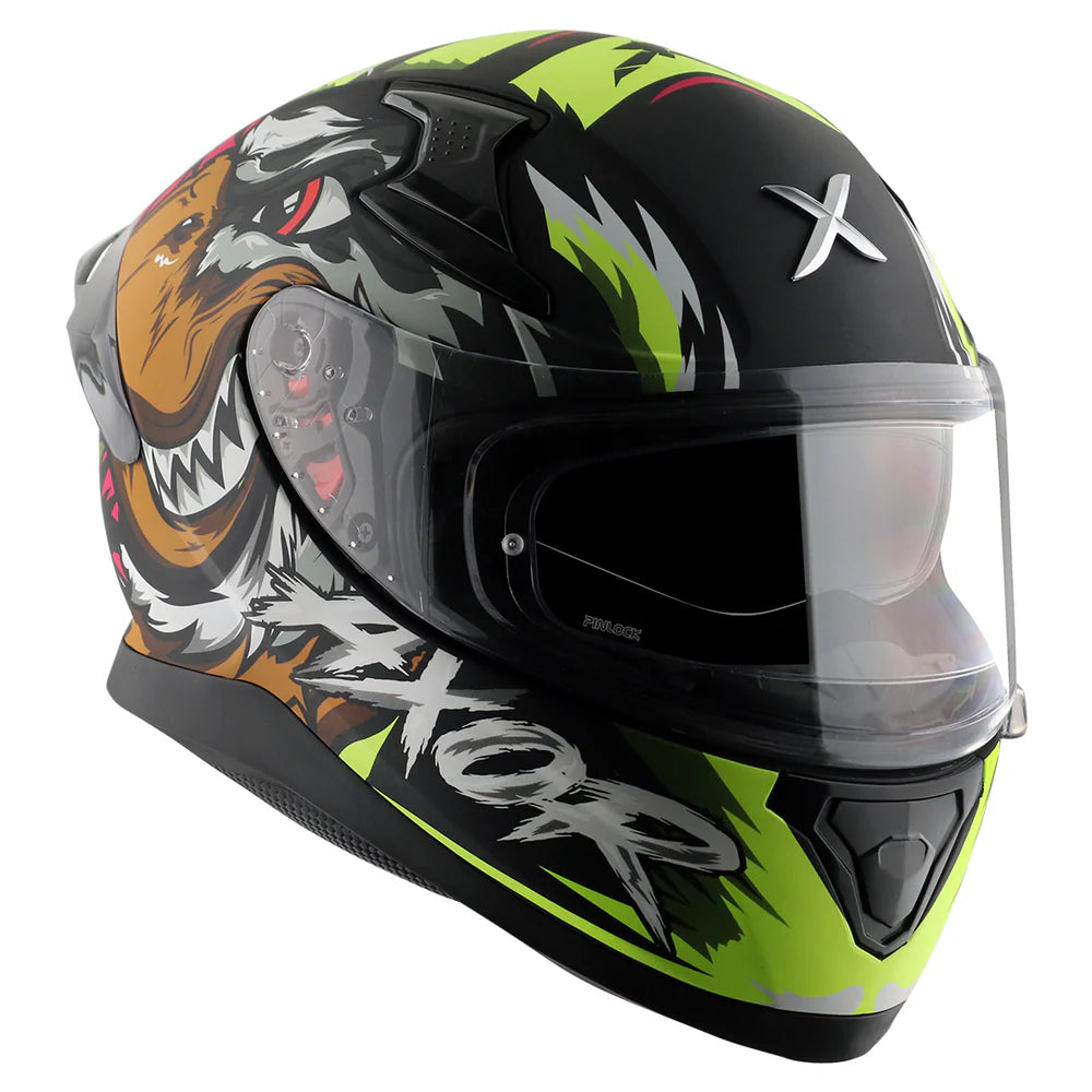 AXOR APEX FALCON HELMET DULL BLACK NEON YELLOW