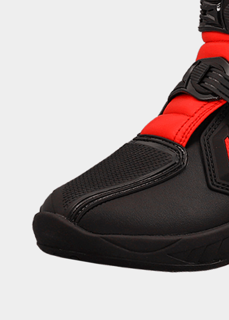 LS2 RAPTOR MOTORCYCLE BOOTS BLACK/ RED