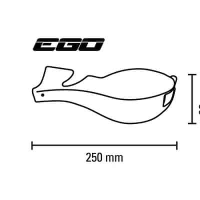 BARKBUSTERS EGO HANDGUARDS FOR TAPERED BARS – BLACK