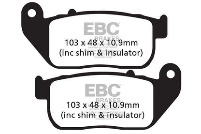 EBC BRAKES - FA381HH FULLY SINTERED - (FRONT)