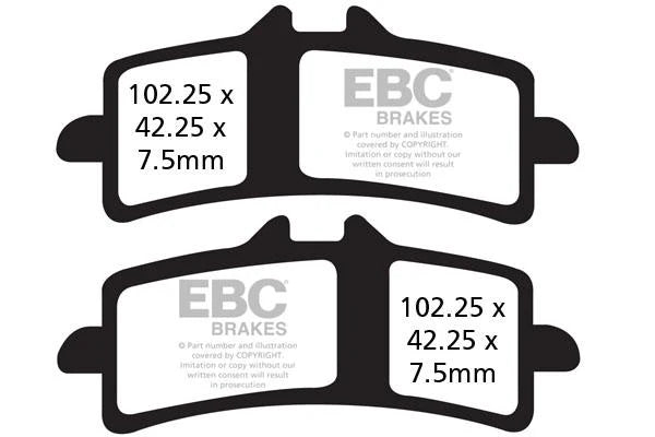 EBC BRAKES – FA447HH FULLY SINTERED – (2 SET FRONT)