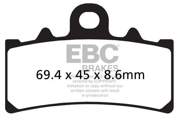 EBC BRAKES – FA606HH FULLY SINTERED - (FRONT)