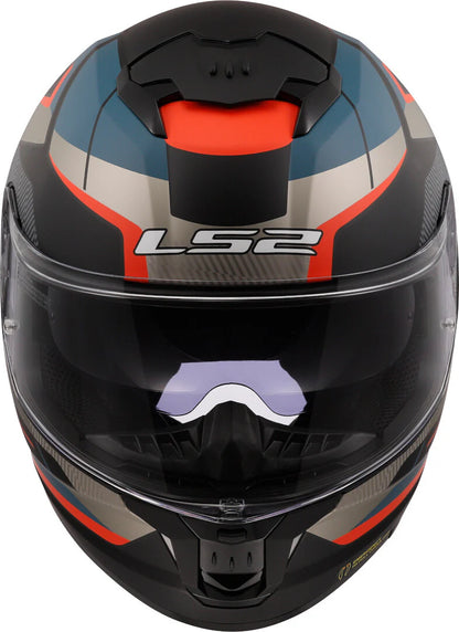 ls2 atmos helmet LS2 FF320 STREAM II ROAD MATT BLACK BLUE – BikeFormers
