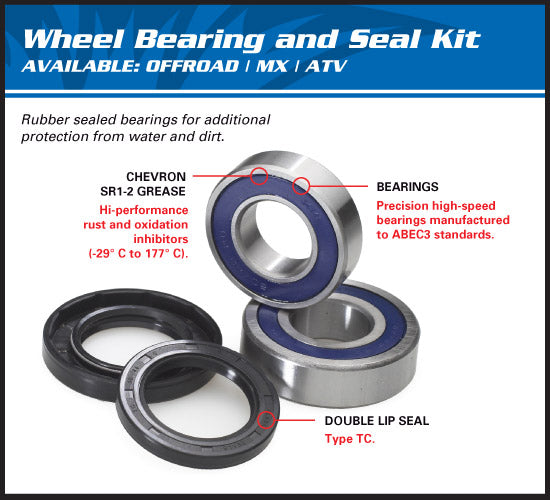 ALL BALLS RACING WHEEL BEARING REAR (25-1691) ABS