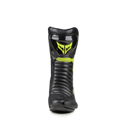 DSG GP-X RIDING BOOTS BLACK YELLOW FLUO