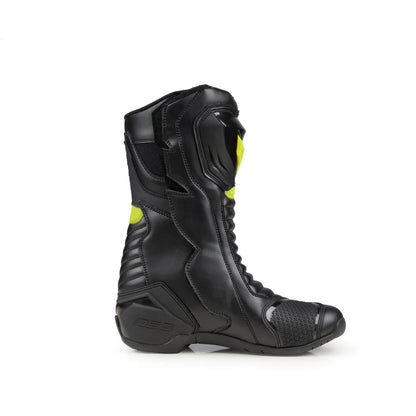 DSG GP-X RIDING BOOTS BLACK YELLOW FLUO