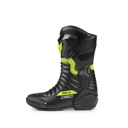 DSG GP-X RIDING BOOTS BLACK YELLOW FLUO