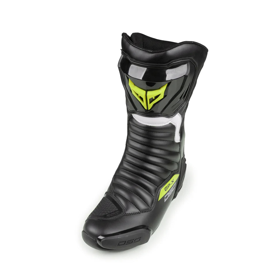 DSG GP-X RIDING BOOTS BLACK YELLOW FLUO