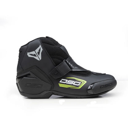 DSG GP-1 RIDING BOOTS BLACK YELLOW FLUO