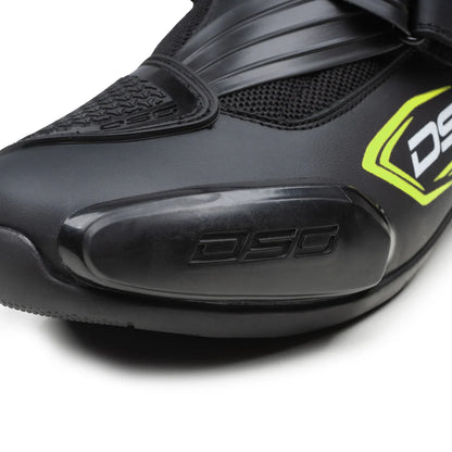 DSG GP-1 RIDING BOOTS BLACK YELLOW FLUO