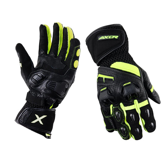 AXOR GATOR RIDING GLOVES BLACK NEON GREEN