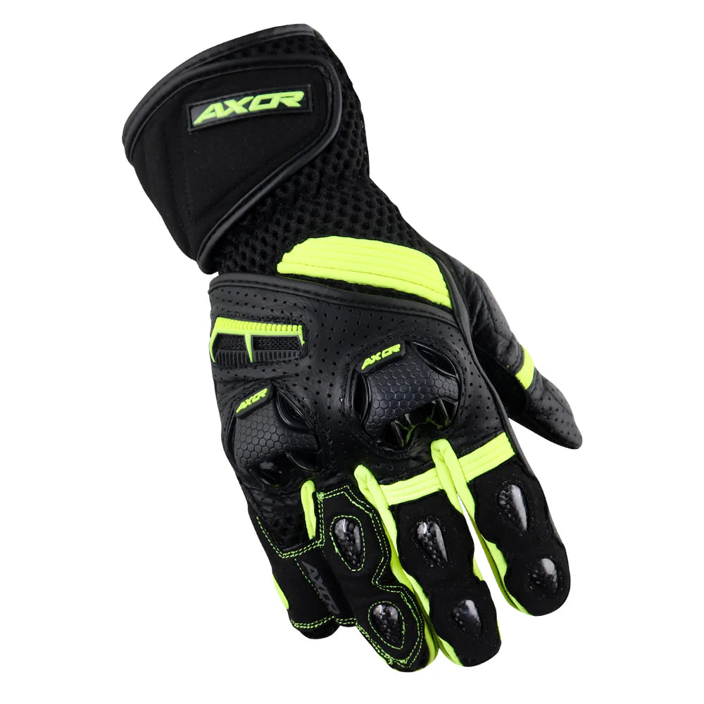 AXOR GATOR RIDING GLOVES BLACK NEON GREEN
