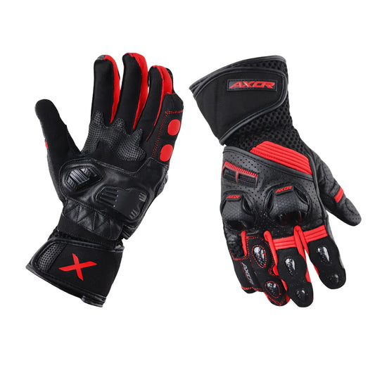 AXOR GATOR RIDING GLOVES BLACK RED