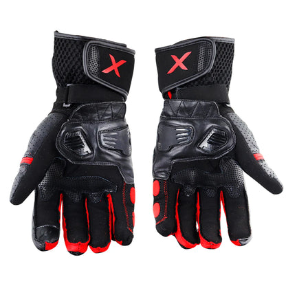 AXOR GATOR RIDING GLOVES BLACK RED