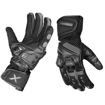 AXOR GATOR RIDING GLOVES BLACK GREY