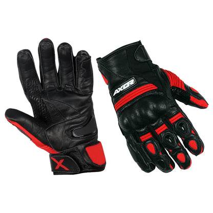 AXOR SPYDER RIDING GLOVES BLACK RED