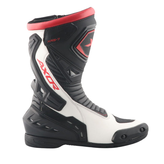 AXOR SLIP STREAM PRO RIDING BOOTS- BLACK/WHITE/RED
