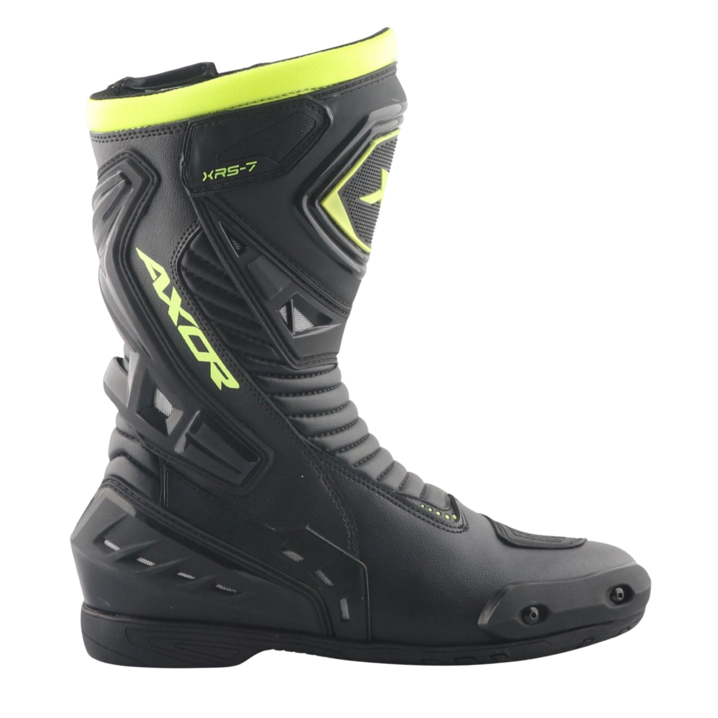 AXOR SLIP STREAM PRO RIDING BOOTS- BLACK/NEON GREEN