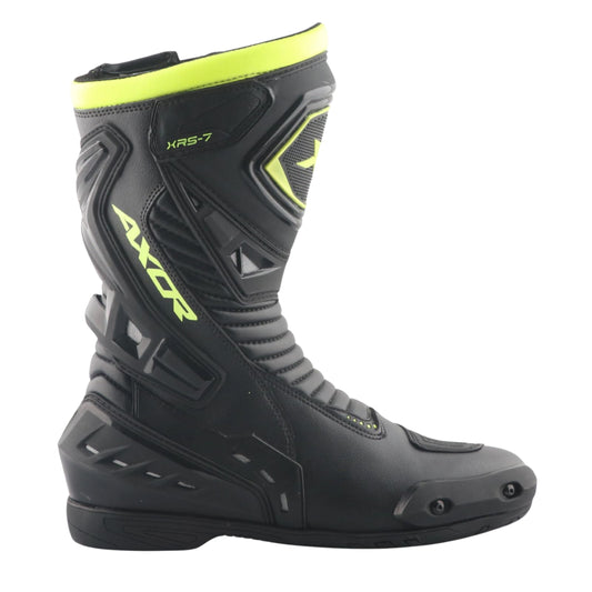 AXOR SLIP STREAM PRO RIDING BOOTS- BLACK/NEON GREEN