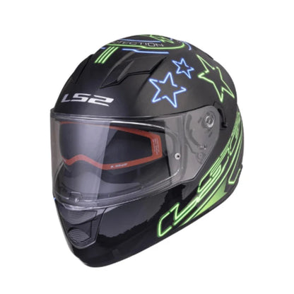 LS2 FF320 STREAM EVO NEON BLACK FLUO GREEN BLUE