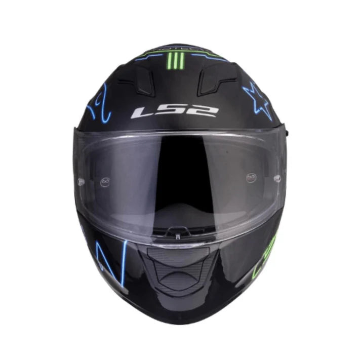 LS2 FF320 STREAM EVO NEON BLACK FLUO GREEN BLUE