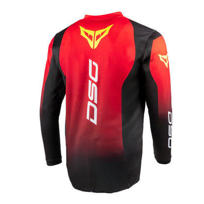 DSG FACTORY RACING JERSEY: BLACK RED GREEN FLUO