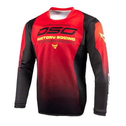 DSG FACTORY RACING JERSEY: BLACK RED GREEN FLUO