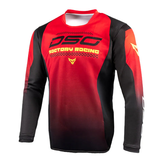 DSG FACTORY RACING JERSEY: BLACK RED GREEN FLUO