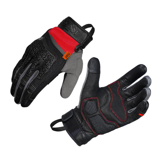 KORDA ADVENTURE GLOVES WITH D3O BLACK-RED