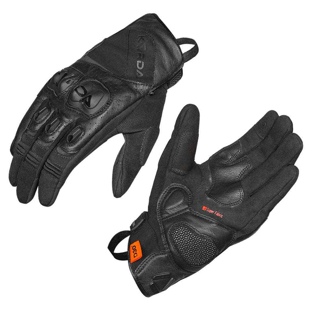 KORDA HYBRID GLOVES WITH D3O BLACK