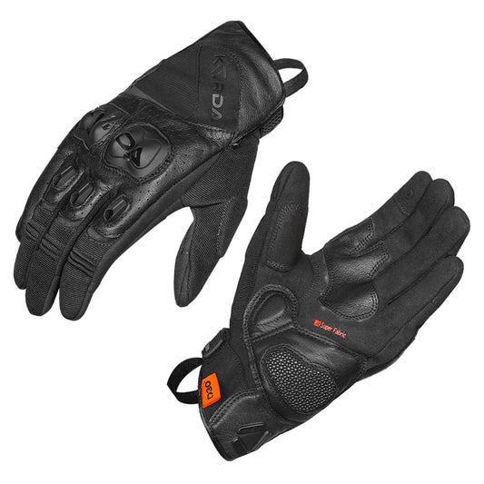 KORDA HYBRID GLOVES WITH D3O BLACK