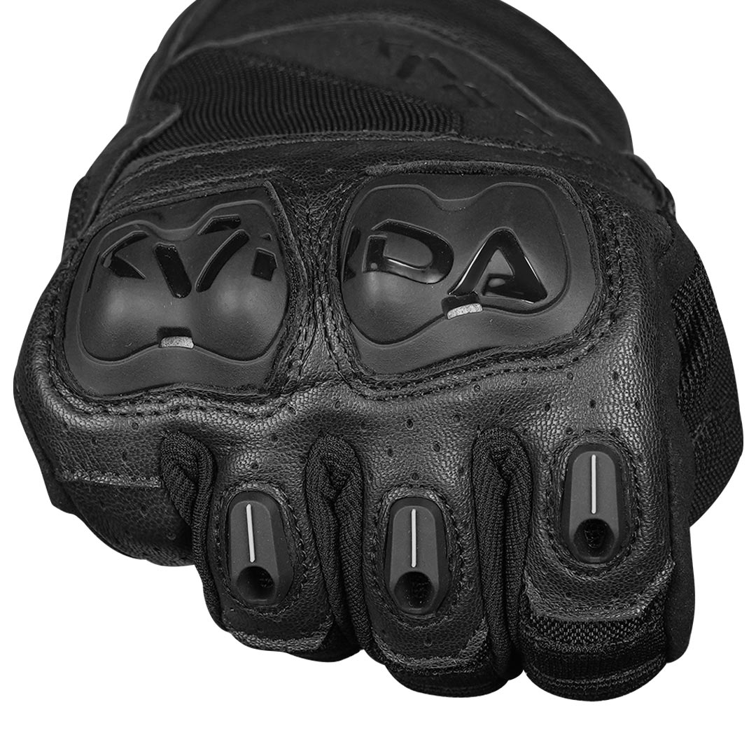 KORDA HYBRID GLOVES WITH D3O BLACK RED