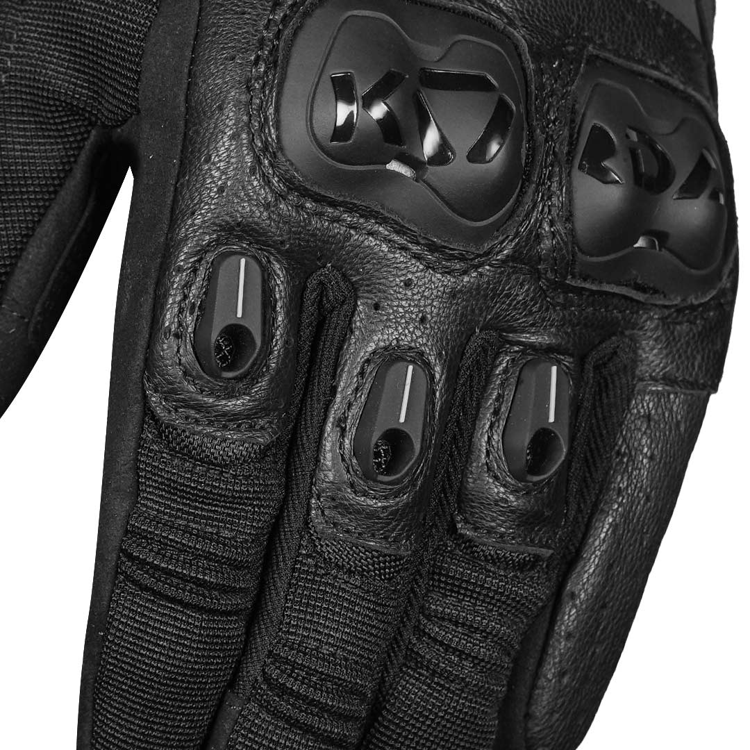 KORDA HYBRID GLOVES WITH D3O BLACK RED