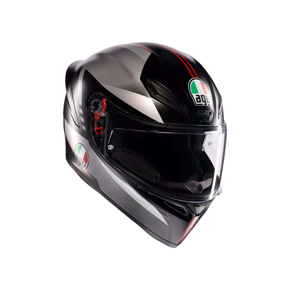 AGV K1 S  LAP MATT BLACK/GREY/RED  DOT(E2206)