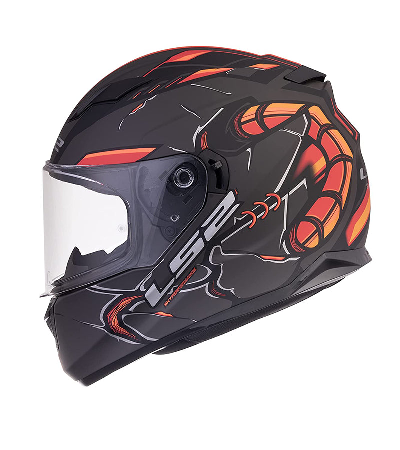 LS2 FF320 STREAM EVO ZUKO BLACK HI-VIZ ORANGE