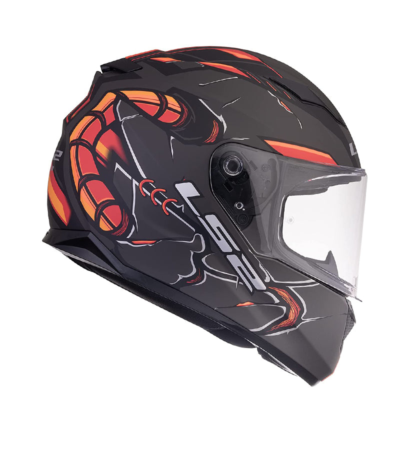 LS2 FF320 STREAM EVO ZUKO BLACK HI-VIZ ORANGE