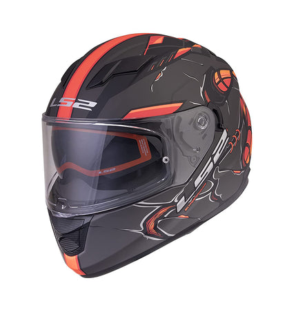 LS2 FF320 STREAM EVO ZUKO BLACK HI-VIZ ORANGE