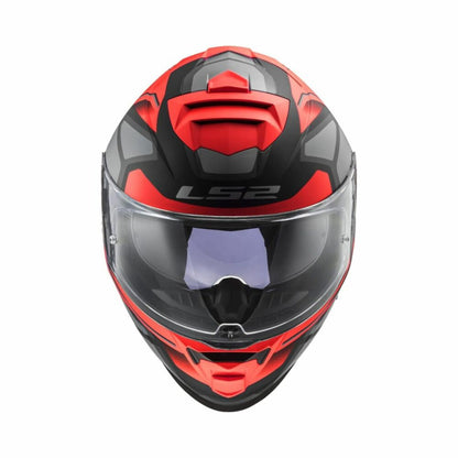 LS2 FF800 STORM II FASTER MATT RED TITANIUM