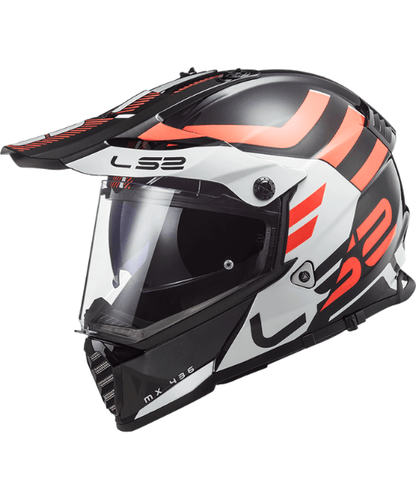 LS2 MX436 PIONEER EVO ADVENTURER BLACK WHITE ORANGE