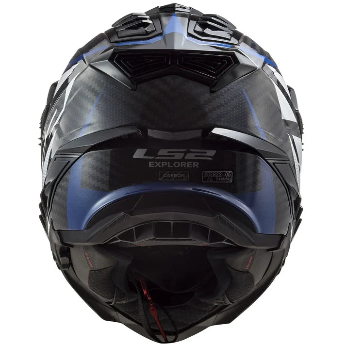 LS2 MX701 CARBON FOCUS GLOSS BLUE WHITE RED