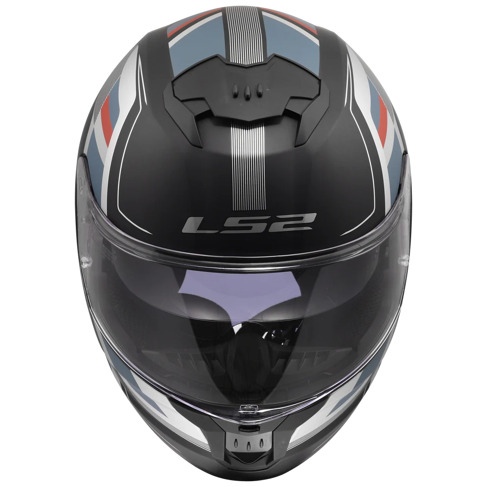 LS2 FF320 STREAM II VINTAGE MATT BLACK GREY RED
