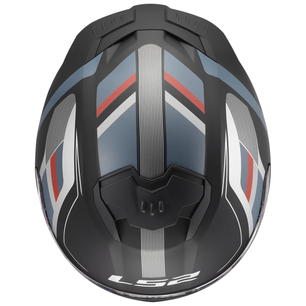 LS2 FF320 STREAM II VINTAGE MATT BLACK GREY RED